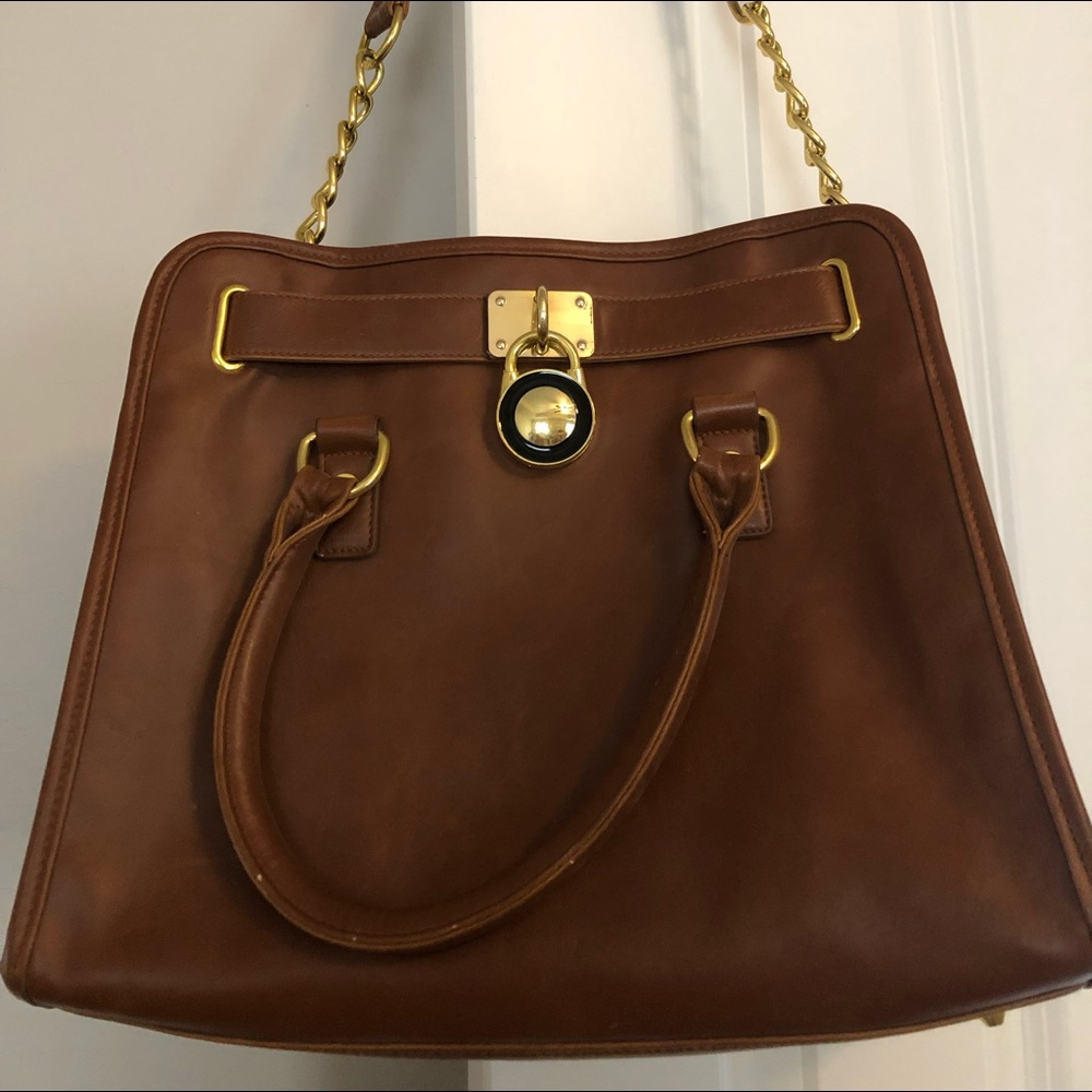 Large brown boutique handbag